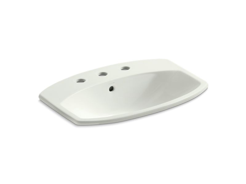 KOHLER K-2351-8-NY Cimarron Drop-in bathroom sink with 8" widespread faucet holes