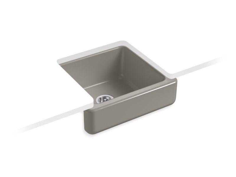 KOHLER K-5664-K4 Whitehaven 23-1/2" x 21-9/16" x 9-5/8" Undermount single-bowl farmhouse sink