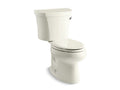 KOHLER K-3948-TR-96 Wellworth Two-Piece Elongated Toilet, 1.28 Gpf In Biscuit