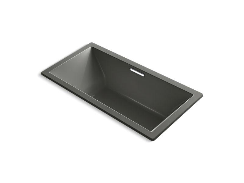 KOHLER K-1835-GHVB-58 Underscore 72" X 36" Drop-In Vibracoustic Bath With Heated Bubblemassage In Thunder Grey