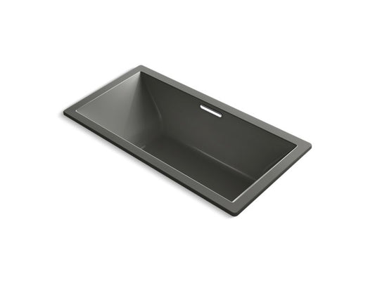 KOHLER K-1835-GHVB-58 Underscore 72" X 36" Drop-In Vibracoustic Bath With Heated Bubblemassage In Thunder Grey