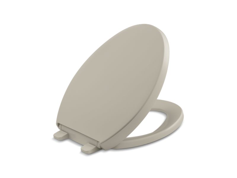 KOHLER K-4008-G9 Reveal Quiet-Close Elongated Toilet Seat In Sandbar