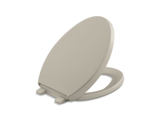 KOHLER K-4008-G9 Sandbar Reveal Quiet-Close elongated toilet seat