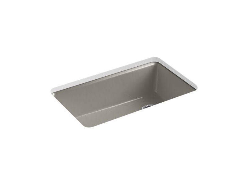 KOHLER K-5871-5UA3-K4 Riverby 33" x 22" x 9-5/8" Undermount single-bowl workstation kitchen sink with accessories