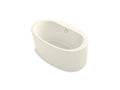 KOHLER K-24001-96 Sunstruck 60" x 34" oval freestanding bath with straight shroud and center drain