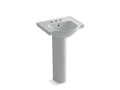 KOHLER Veer K-5265-4-95 Ice Grey 21" rectangular pedestal bathroom sink