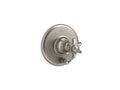 KOHLER K-T72768-3M-BN Vibrant Brushed Nickel Artifacts Rite-Temp valve trim with push-button diverter and prong handle