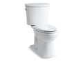 KOHLER K-3755-0 White Kelston Two-piece elongated 1.28 gpf chair height toilet