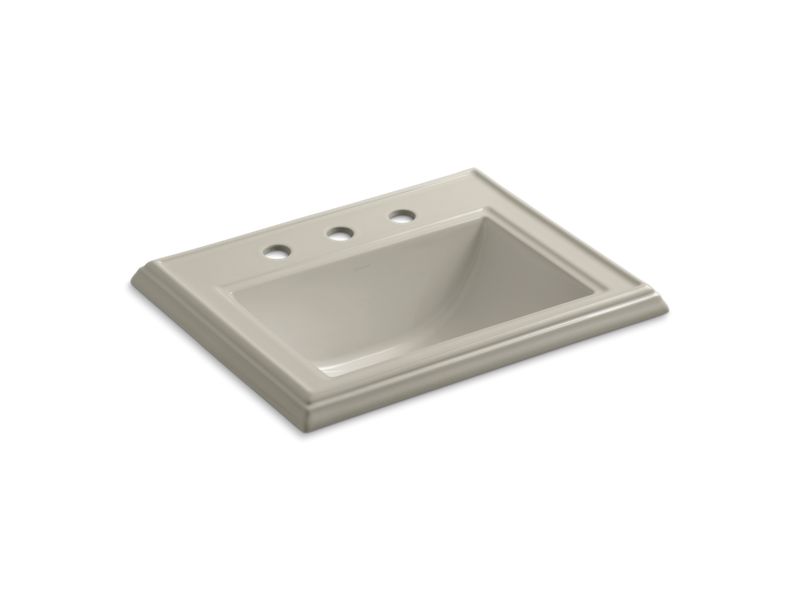 KOHLER K-2241-8-G9 Memoirs Classic Classic drop-in bathroom sink with 8" widespread faucet holes