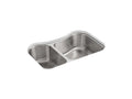 KOHLER K-3891-NA Staccato 31-5/8" x 19-9/16" x 8-3/8" Undermount double-bowl extra-large/medium kitchen sink