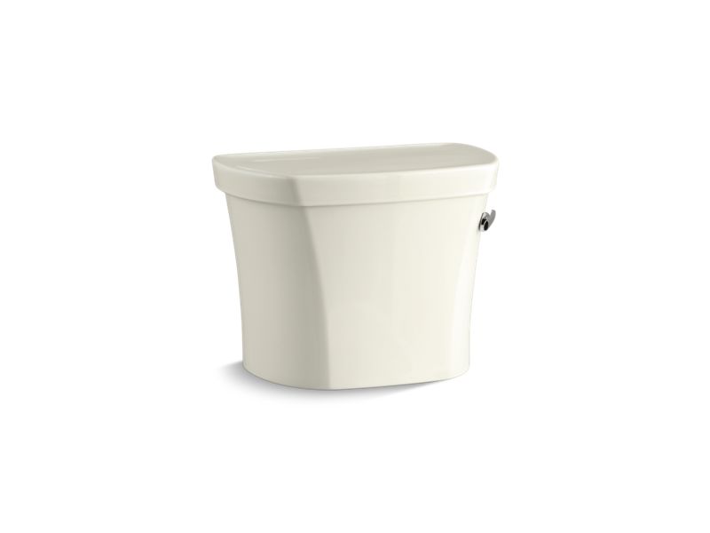 KOHLER K-4841-RZ-96 Biscuit Wellworth 1.28 gpf insulated toilet tank with right-hand trip lever and tank cover locks for 14" rough-in