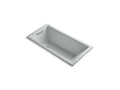 KOHLER K-1167-GHVB-95 Underscore 60" X 30" Drop-In Vibracoustic Bath With Heated Bubblemassage In Ice Grey