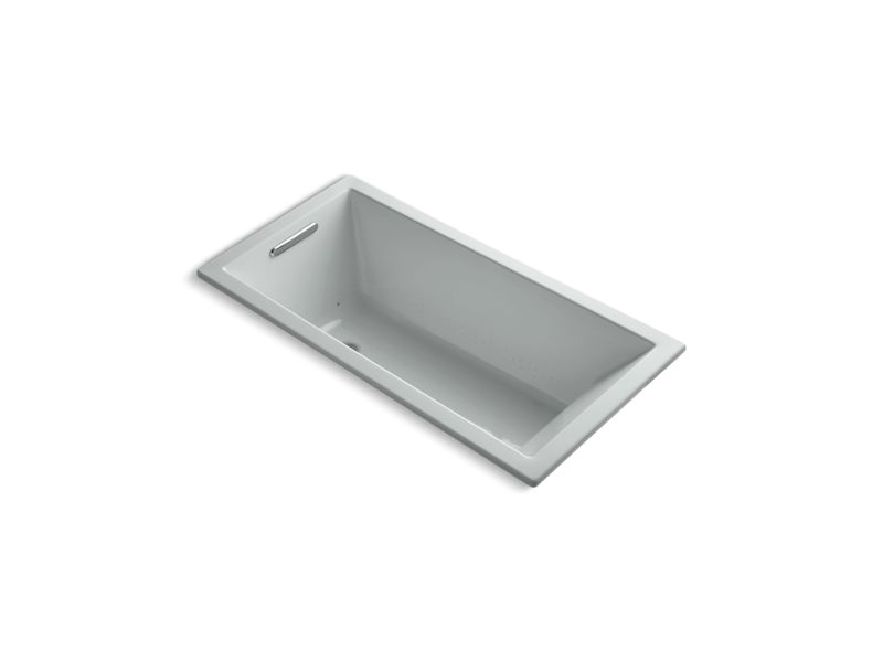 KOHLER K-1167-GHVB-95 Underscore 60" X 30" Drop-In Vibracoustic Bath With Heated Bubblemassage In Ice Grey
