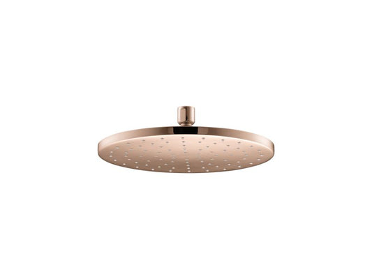 KOHLER K-13689-RGD Vibrant Rose Gold Contemporary round 10" single-function rainhead, 2.5 gpm