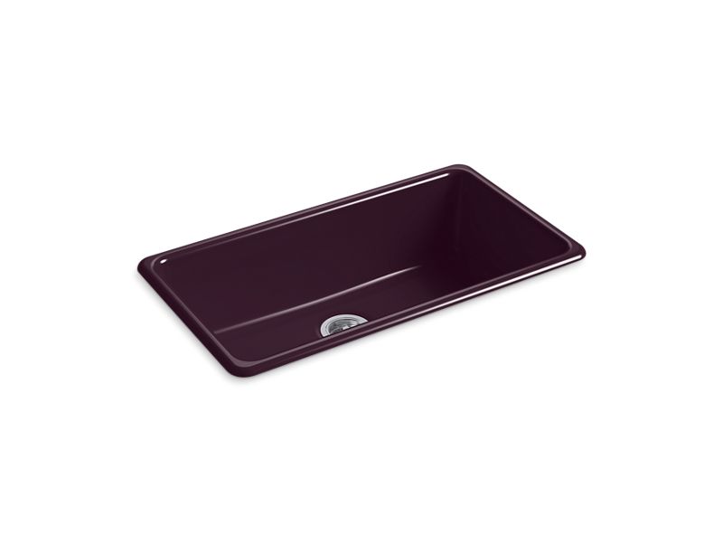 KOHLER K-5707-PLM Iron/Tones 33" x 18-3/4" x 9-5/8" Top-mount/undermount single-bowl kitchen sink