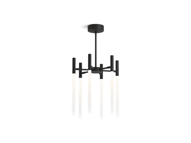 KOHLER K-23460-CHLED-BLL Matte Black Components Six-light LED chandelier