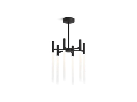 KOHLER K-23460-CHLED-BLL Matte Black Components Six-light LED chandelier