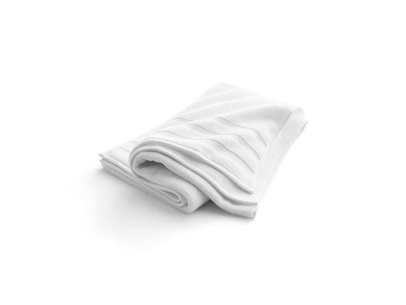 KOHLER K-31507-TE-0 Turkish Bath Linens bath towel with Terry weave, 30" x 58"