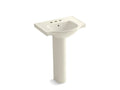 KOHLER K-5266-4-96 Veer 24" pedestal bathroom sink with 4" centerset faucet holes