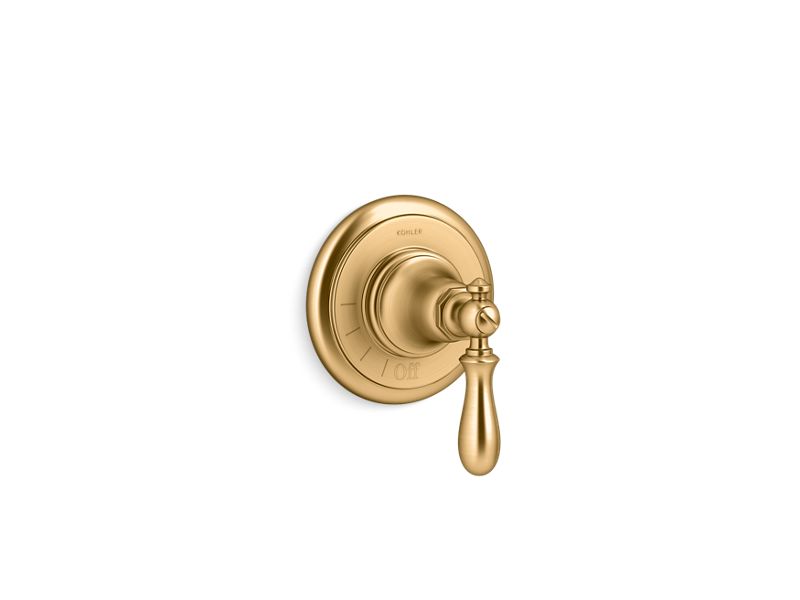KOHLER K-T72771-9M-2MB Vibrant Brushed Moderne Brass Artifacts MasterShower volume control valve trim with swing lever handle