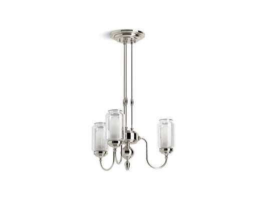 KOHLER K-22657-CH03-SNL Polished Nickel Artifacts Three-light chandelier