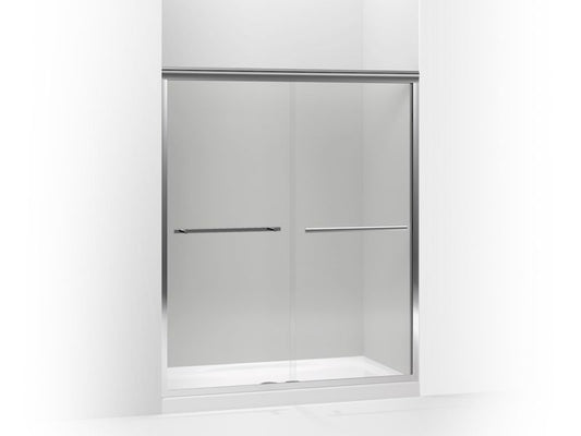 KOHLER K-709064-L-SHP Gradient Sliding shower door, 70-1/16" H x 56-5/8 - 59-5/8" W, with 1/4" thick Crystal Clear glass