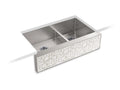 KOHLER K-22570-NA Tailor 35-1/2" x 21" undermount double-bowl large/medium farmhouse kitchen sink