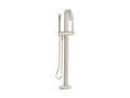 KOHLER K-T97330-4-SN Loure Floor-Mount Bath Filler Trim With Handshower In Vibrant Polished Nickel