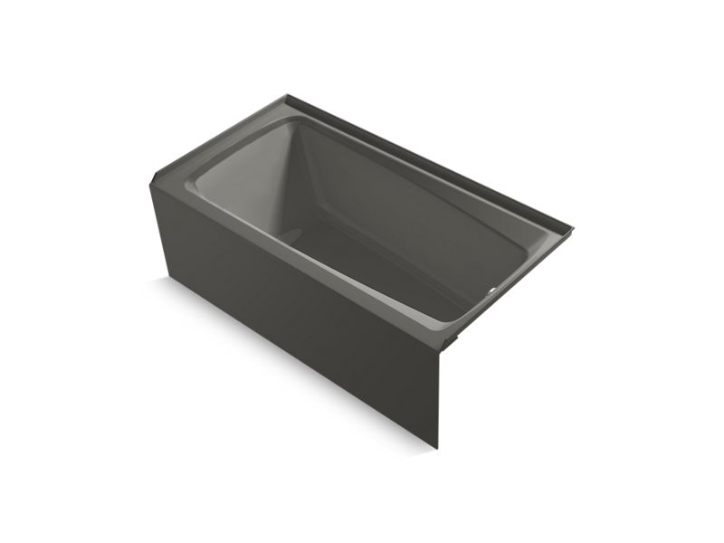 KOHLER K-26071-RA-58 Thunder Grey Irvine 60" x 32" alcove bath, right drain