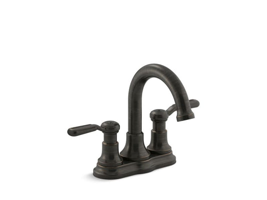 KOHLER K-R76256-4D-2BZ Oil-Rubbed Bronze Worth Two-handle 4" centerset bathroom faucet