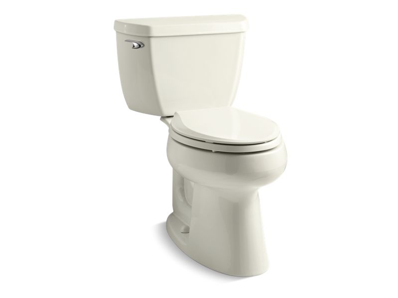 KOHLER K-5299-T-96 Biscuit Highline Classic Two-piece elongated chair height 1.0 gpf toilet with tank cover locks