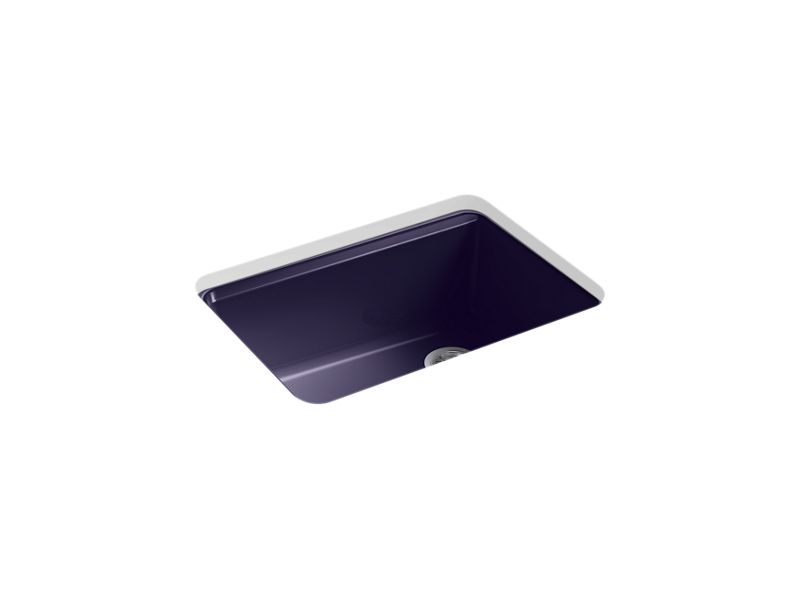 KOHLER K-8668-5UA2-DGB Riverby 27" Undermount Single-Bowl Workstation Kitchen Sink In Indigo Blue
