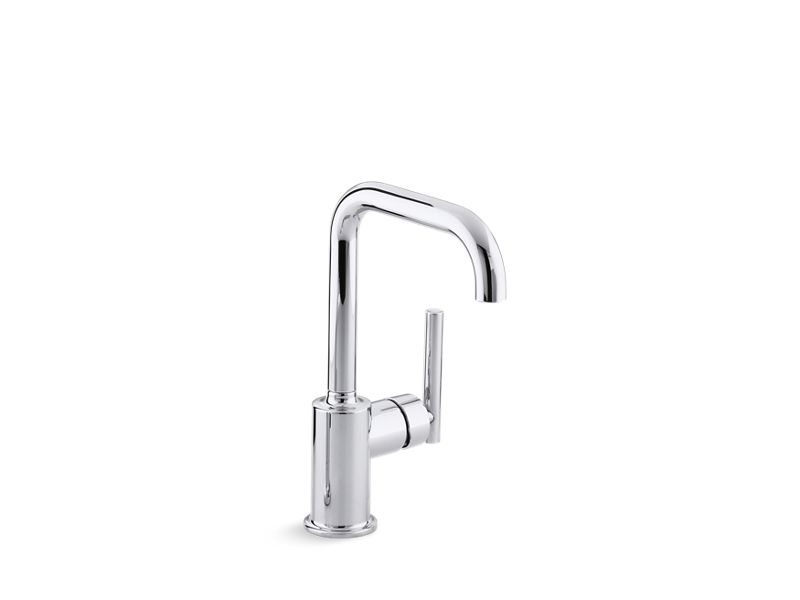KOHLER K-7509-CP Polished Chrome Purist Single-handle bar sink faucet