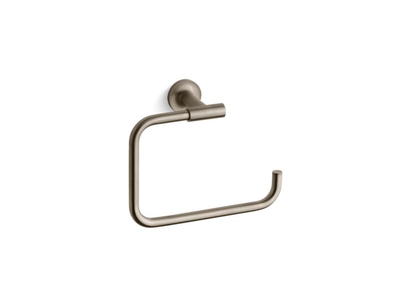 KOHLER K-14441-BV Vibrant Brushed Bronze Purist Towel ring