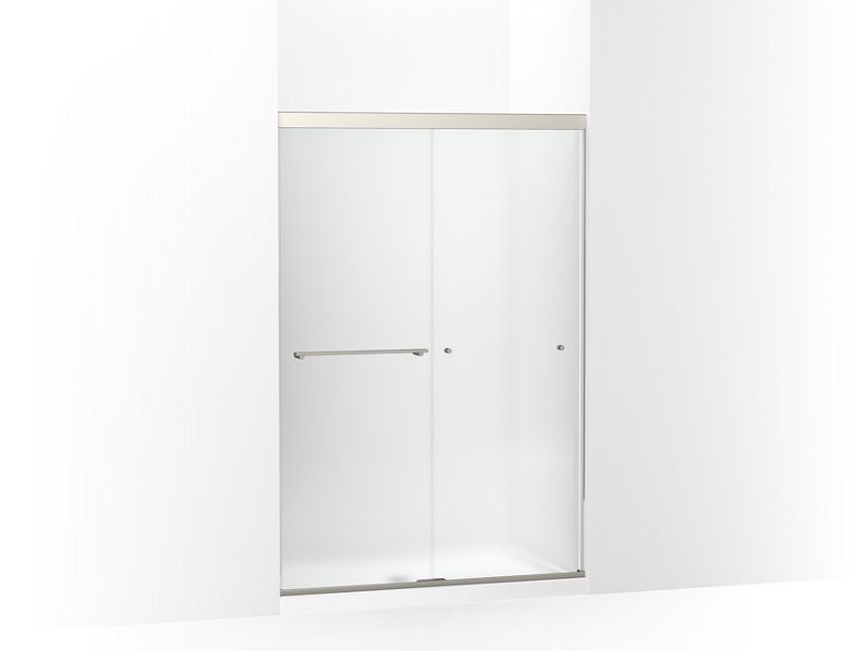 KOHLER K-707101-D3-BNK Anodized Brushed Nickel Revel Sliding shower door, 70" H x 44-5/8 - 47-5/8" W, with 5/16" thick Frosted glass