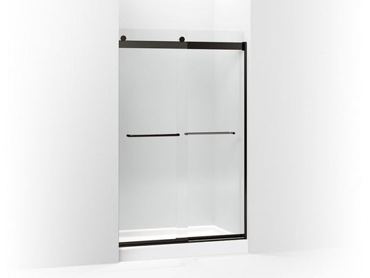 KOHLER K-706014-L-ABZ Anodized Dark Bronze Levity Sliding shower door, 74" H x 44-5/8 - 47-5/8" W, with 1/4" thick Crystal Clear glass