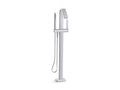 KOHLER K-T97330-4-CP Loure Floor-Mount Bath Filler Trim With Handshower In Polished Chrome