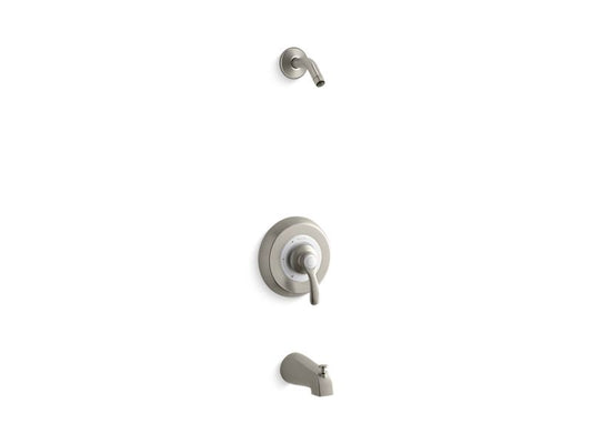 KOHLER K-TLS12007-4S-BN Fairfax Rite-Temp(R) bath and shower trim set with lever handle and slip-fit spout, less showerhead