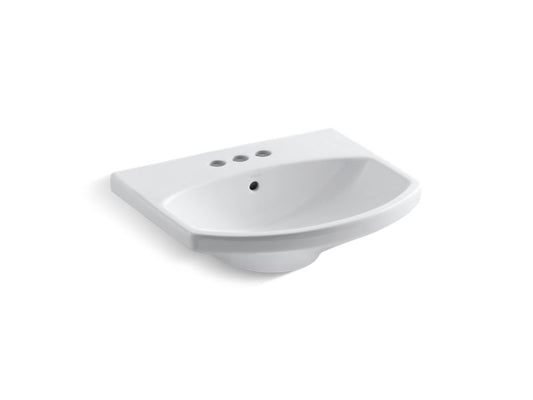 KOHLER K-2363-4-0 White Cimarron Bathroom sink with 4" centerset faucet holes