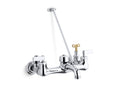 KOHLER K-8908-CP Kinlock Double lever handle service sink faucet with top-mounted wall brace and loose-key stops