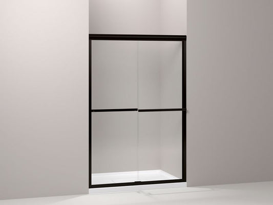 KOHLER K-709063-L-ABZ Gradient Sliding shower door, 70-1/16" H x 42-5/8 - 47-5/8" W, with 1/4" thick Crystal Clear glass