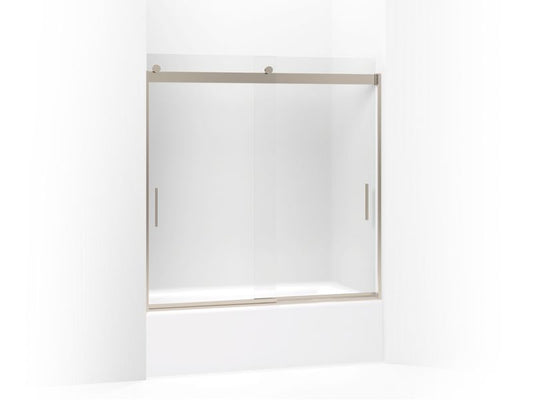 KOHLER K-706001-D3-ABV Levity Sliding bath door, 59-3/4" H x 54 - 57" W, with 1/4" thick Frosted glass