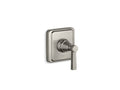 KOHLER Pinstripe K-T13174-4B-BN Vibrant Brushed Nickel MasterShower volume control valve trim with lever handle
