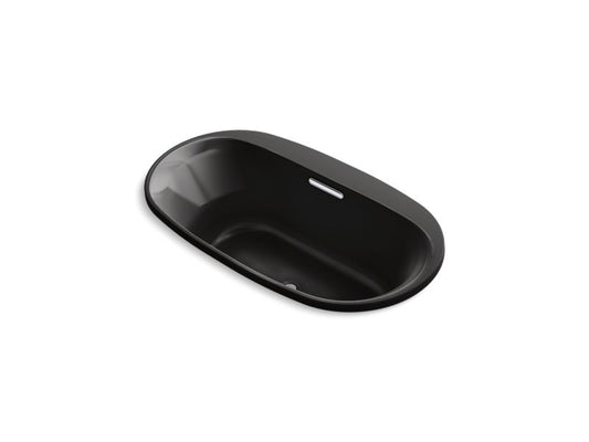 KOHLER K-5716-GHVB-7 Underscore 65-1/2" X 35-3/4" Drop-In Vibracoustic Bath With Heated Bubblemassage In Black Black