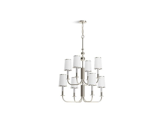 KOHLER K-27442-CH08-SNL Polished Nickel Tresdoux Eight-light chandelier