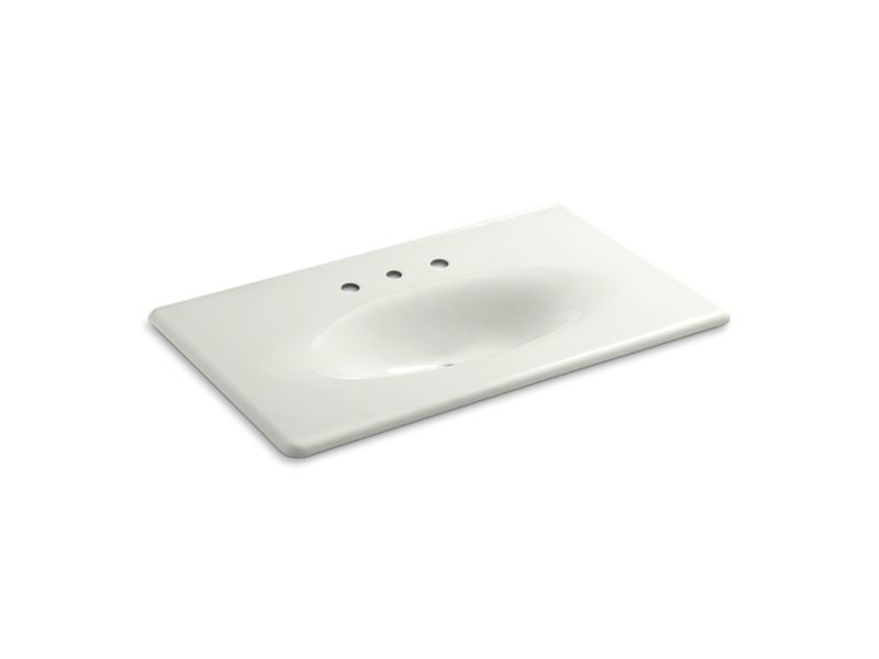 KOHLER K-3051-8-NY Dune Iron/Impressions 37" Enameled cast iron vanity top with integrated oval sink