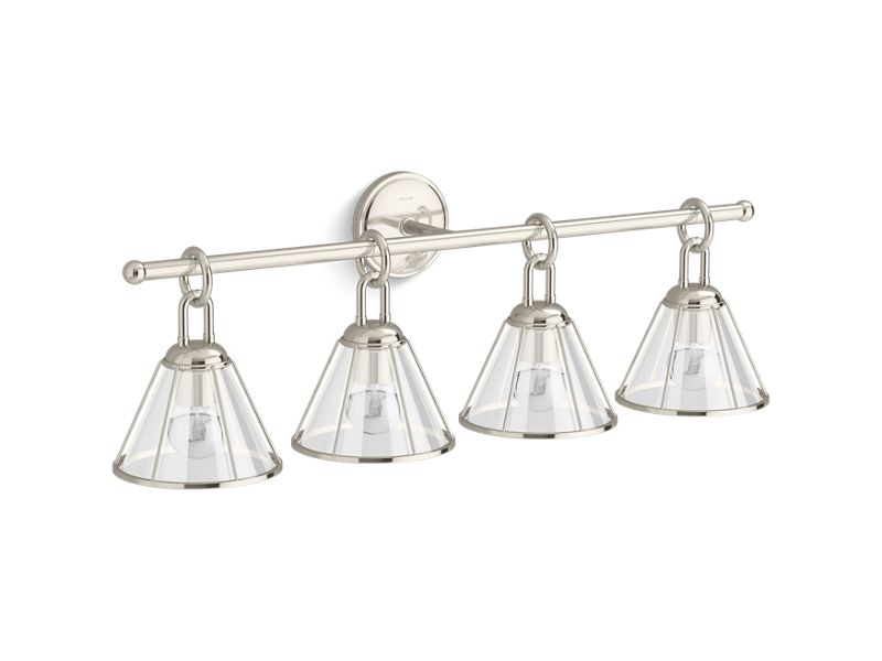 KOHLER K-27744-SC04-SNL Polished Nickel Terret 32-1/2" four-light sconce