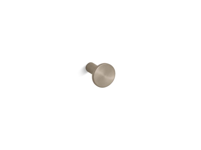 KOHLER K-14484-BV Vibrant Brushed Bronze Purist Cabinet knob