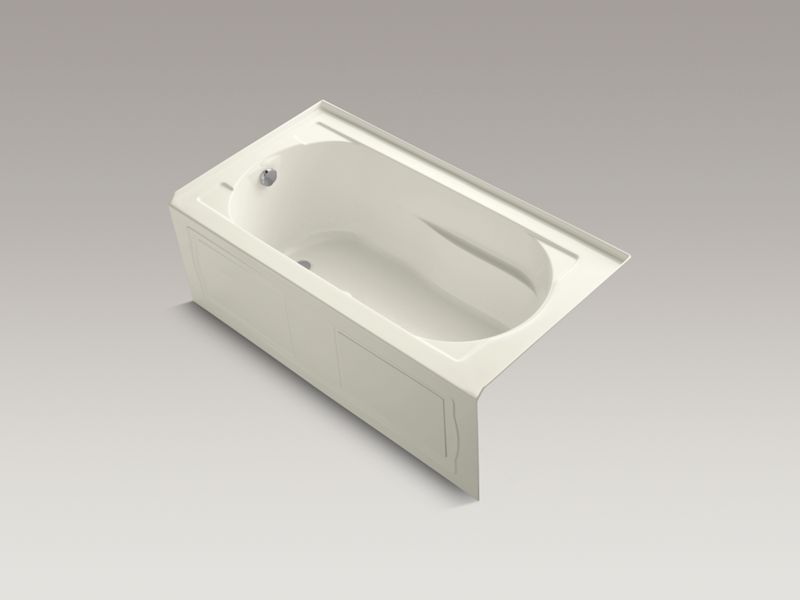 KOHLER K-1357-GHLAW-96 Devonshire 60" x 32" Heated BubbleMassage air bath with Bask, alcove, left drain