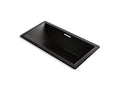 KOHLER K-1835-GHVB-7 Underscore 72" X 36" Drop-In Vibracoustic Bath With Heated Bubblemassage In Black Black